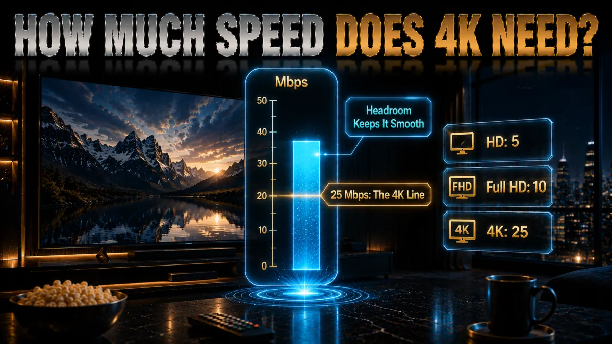 How much speed 4K really needs: 25 Mbps is the line, headroom keeps it smooth