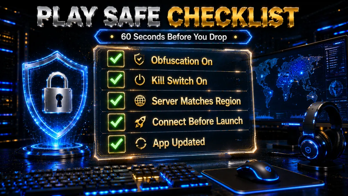 60 second PUBG VPN safety checklist before you connect