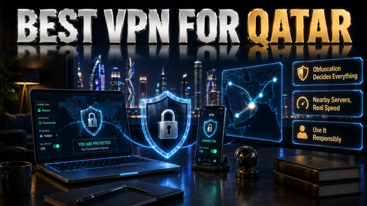 Best VPN for Qatar: obfuscation decides everything, nearby servers, use it responsibly