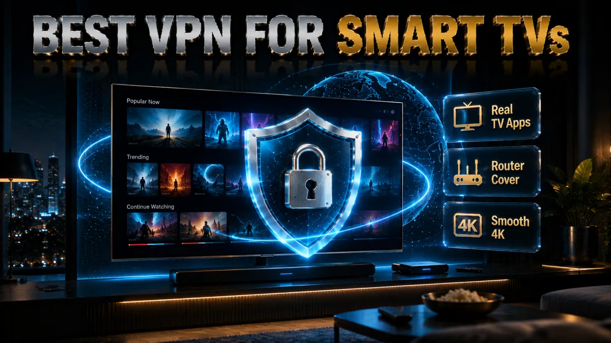Best VPN for Smart TVs: real TV apps, router cover, smooth 4K