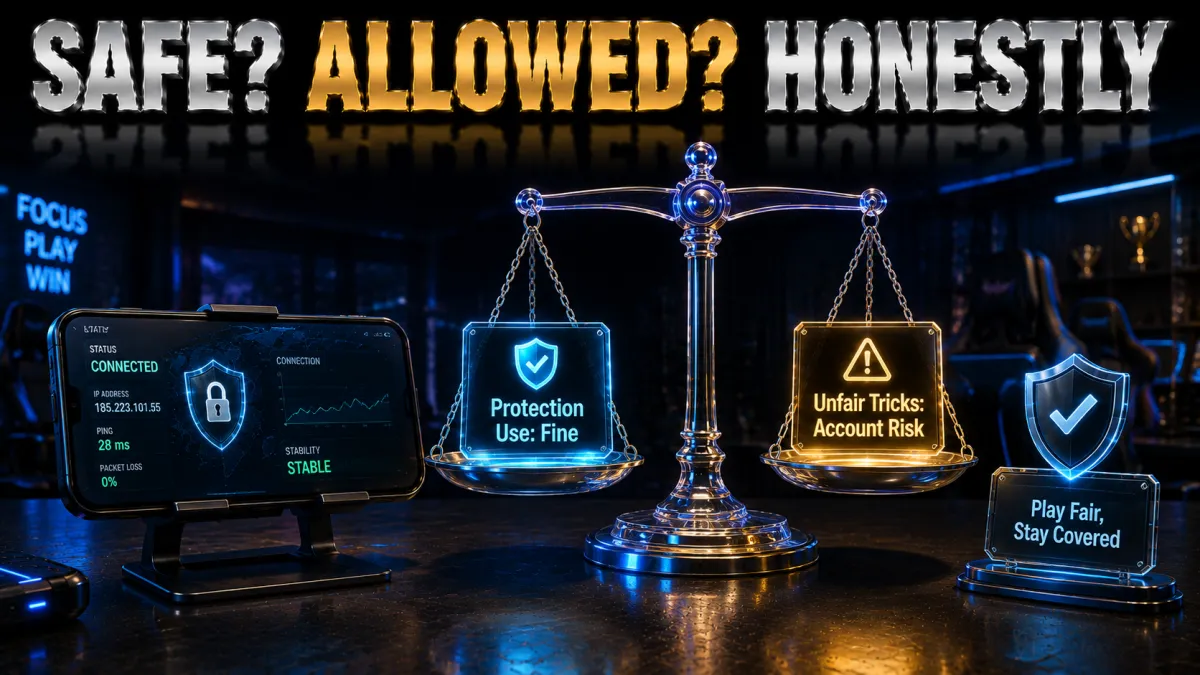 Is a VPN safe and allowed for BGMI: protection fine, unfair tricks risk the account