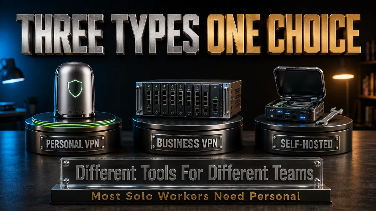 VPN types for remote work compared: personal, business and self-hosted