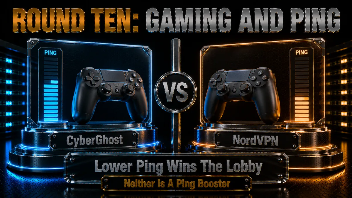 Round ten gaming and ping: lower ping wins the lobby, neither is a ping booster