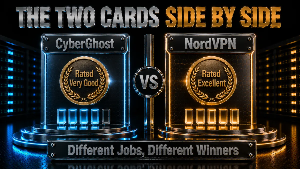 The two scorecards side by side: different jobs and different winners