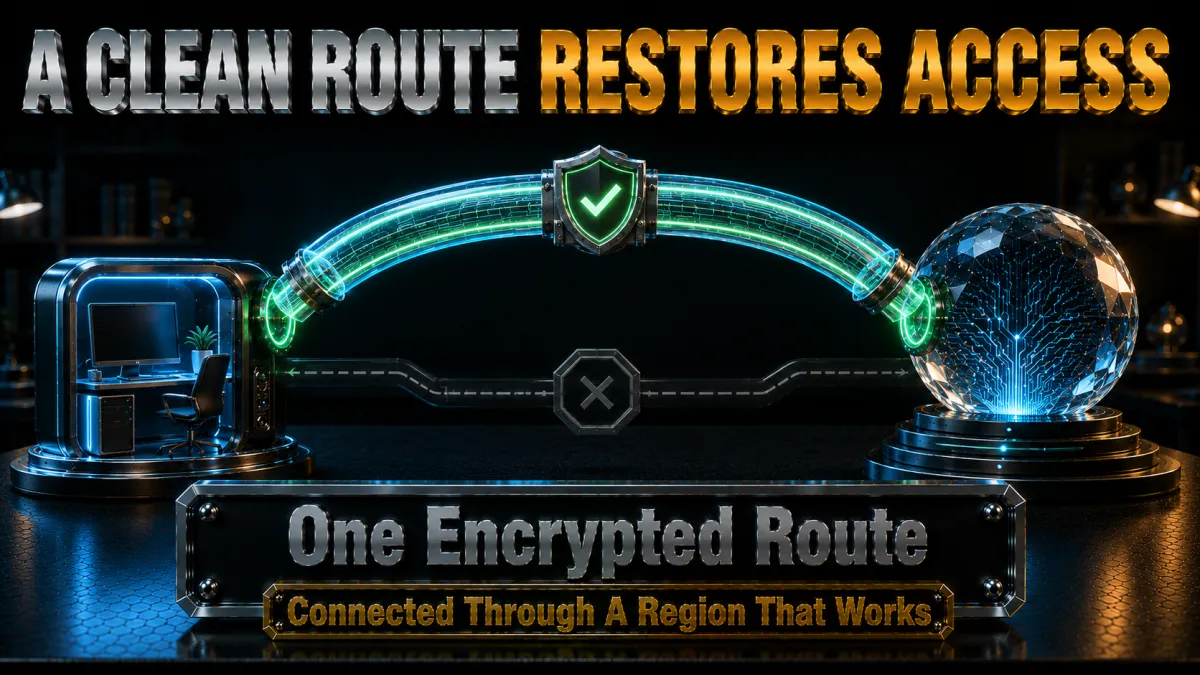 How a VPN restores ChatGPT access: one clean encrypted route to the service