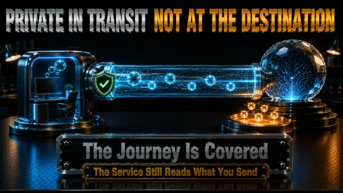 What a VPN covers for your prompts: private in transit, not at the destination