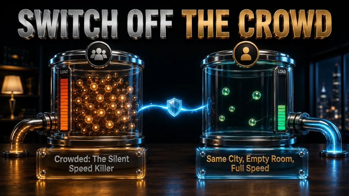 Crowded VPN server fix: same city, empty room, full speed