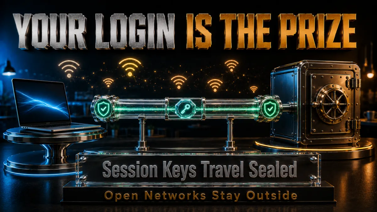 Public WiFi and exchange logins: your session key is the prize, keep it sealed