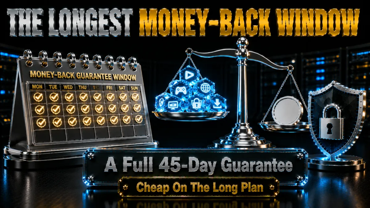 CyberGhost pricing and value: a full 45-day money-back guarantee, cheap on the long plan