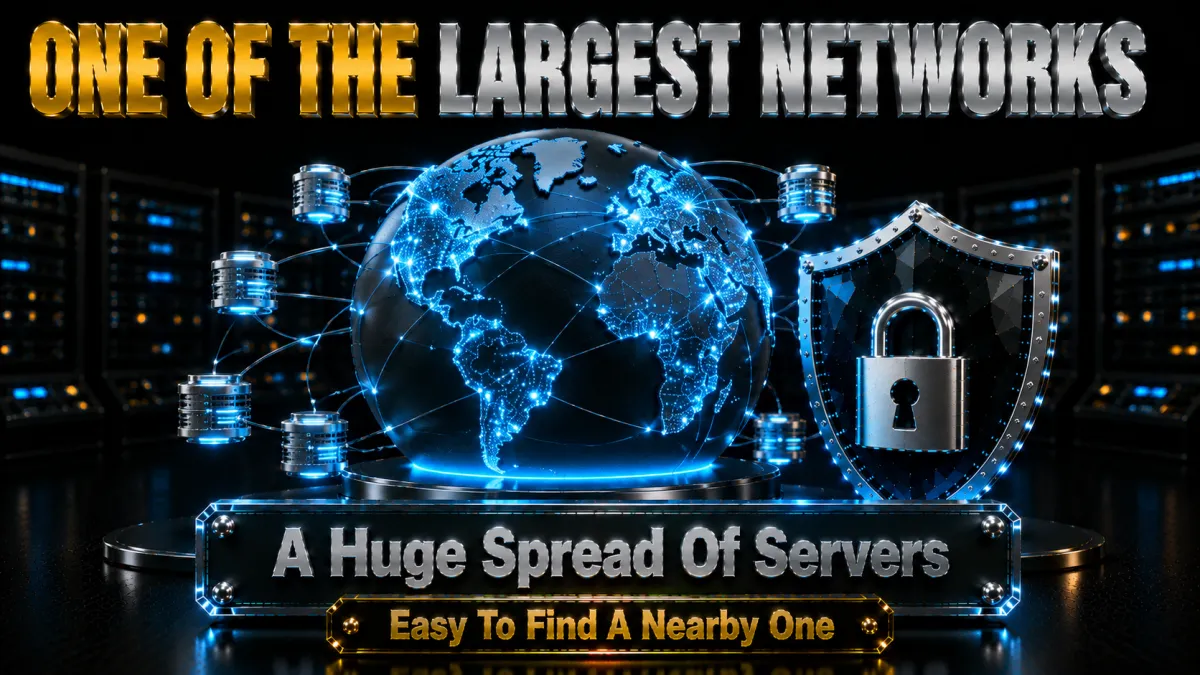 CyberGhost server network: one of the largest, easy to find a nearby one