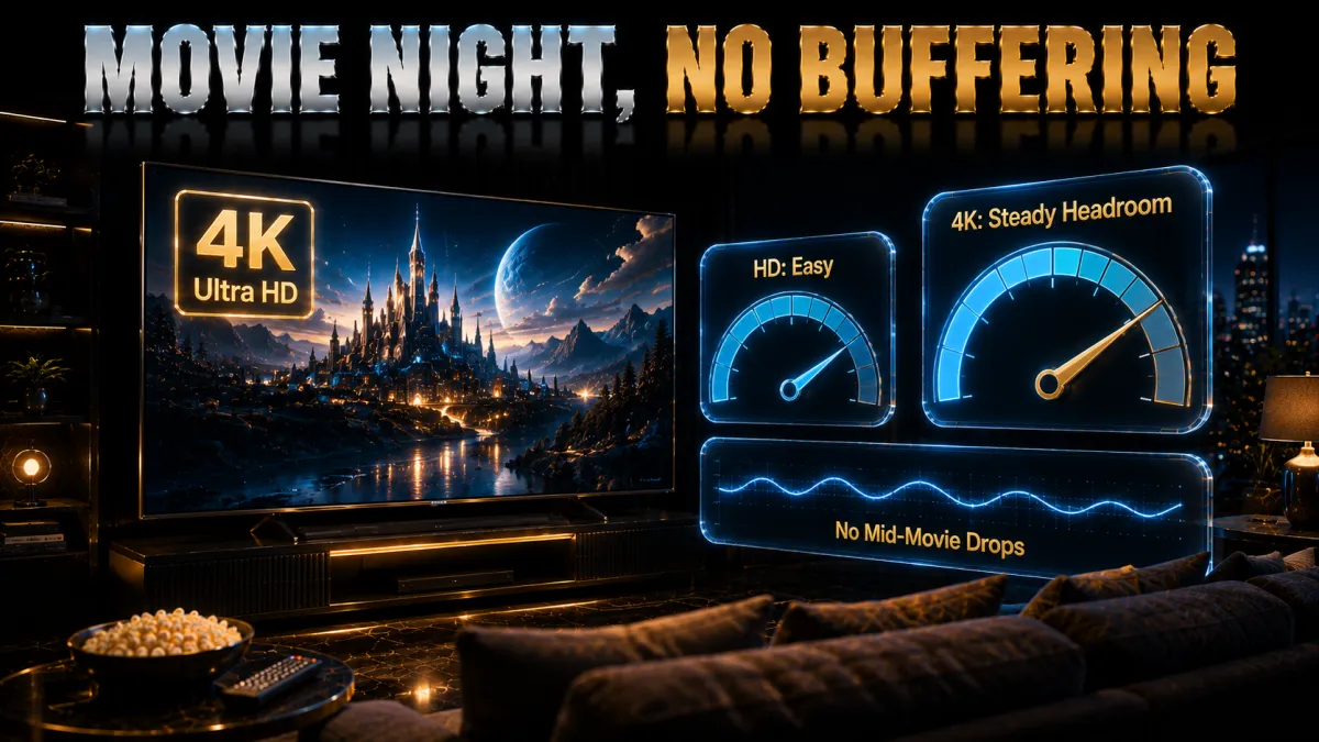 Disney Plus movie night speed: HD easy, 4K needs steady headroom