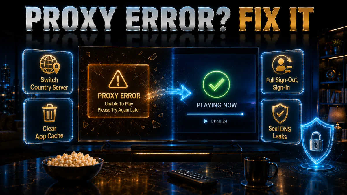 Fixing the Disney Plus proxy error: four fixes that work
