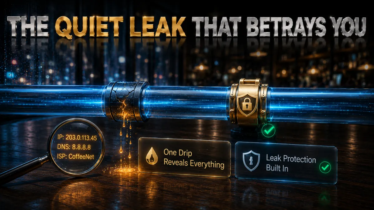 DNS and IP leaks: the quiet drip that betrays you, leak protection built in