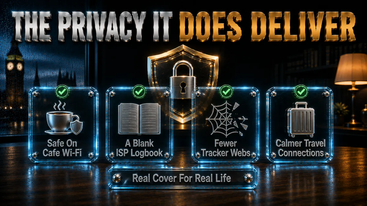 The everyday privacy a VPN genuinely delivers: real cover for real life
