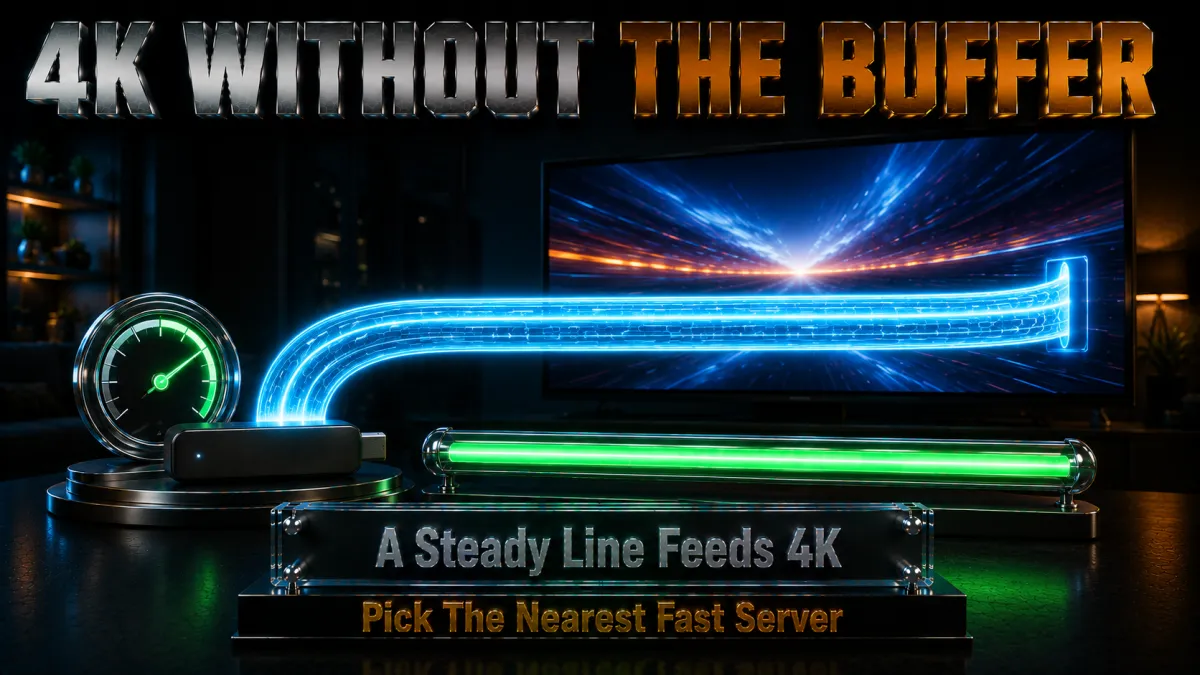 Getting the best 4K streaming speeds on Firestick: a steady line feeds 4K