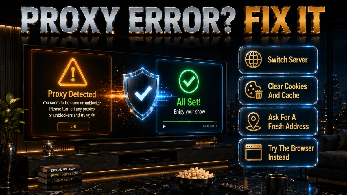 Fix the Netflix proxy error: four fixes that work