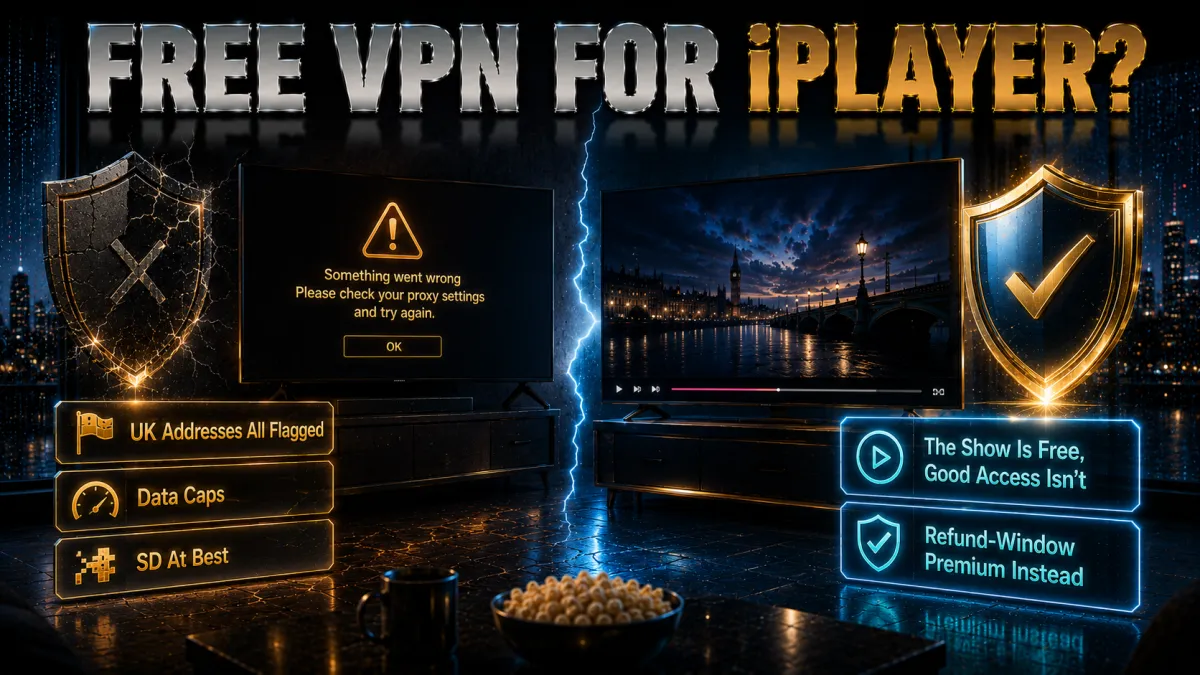 Free VPN for iPlayer: the show is free, good access is not