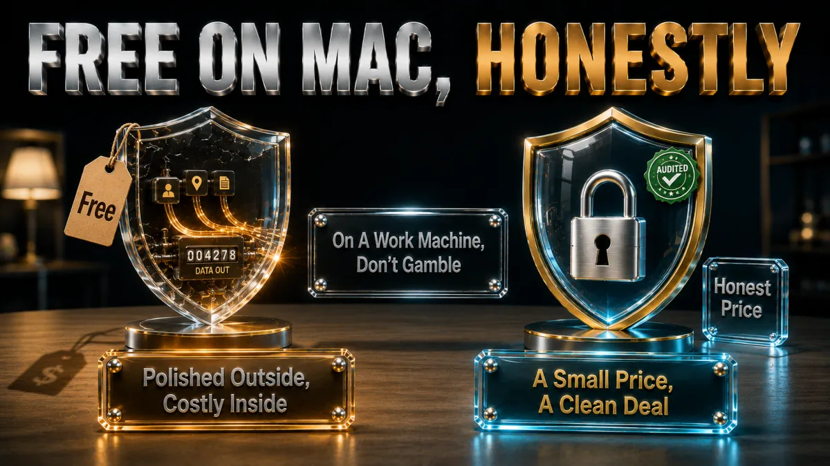 Free VPNs on Mac honestly: polished outside, costly inside, do not gamble on a work machine