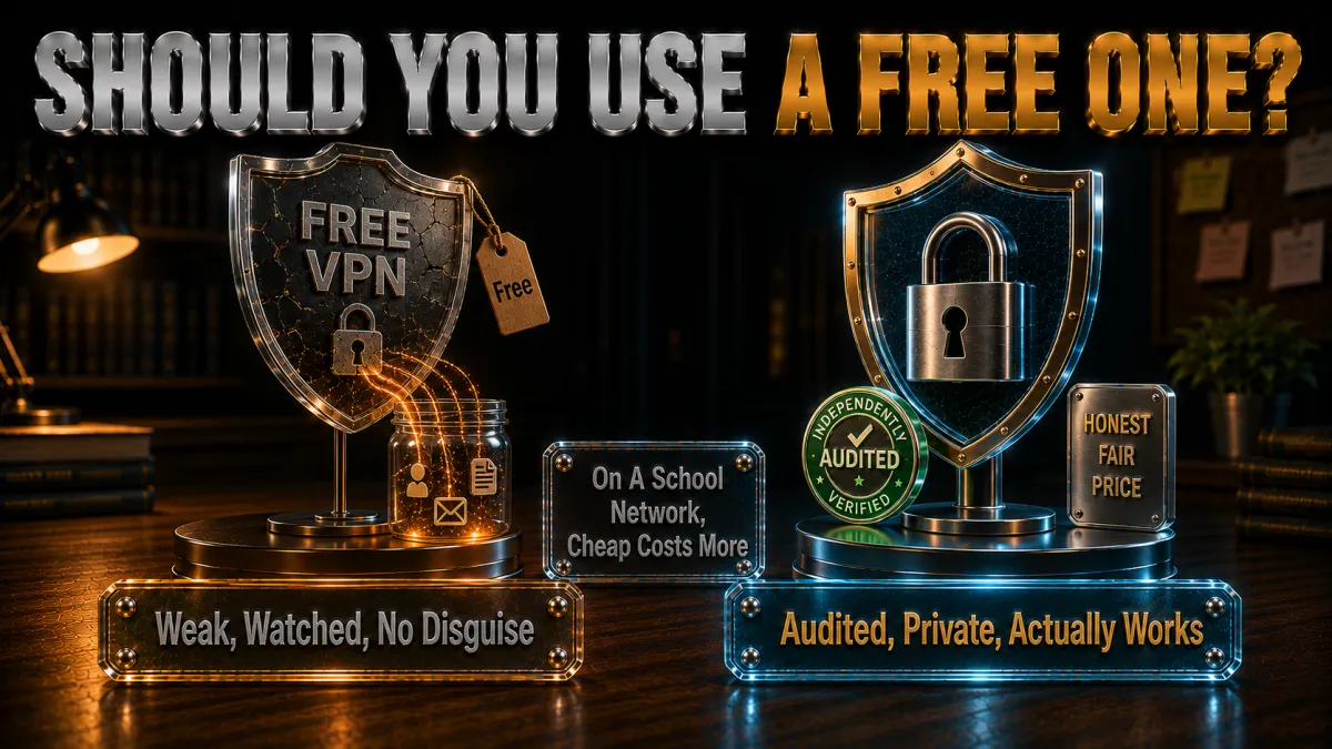 Should you use a free VPN at school: weak, watched and no disguise