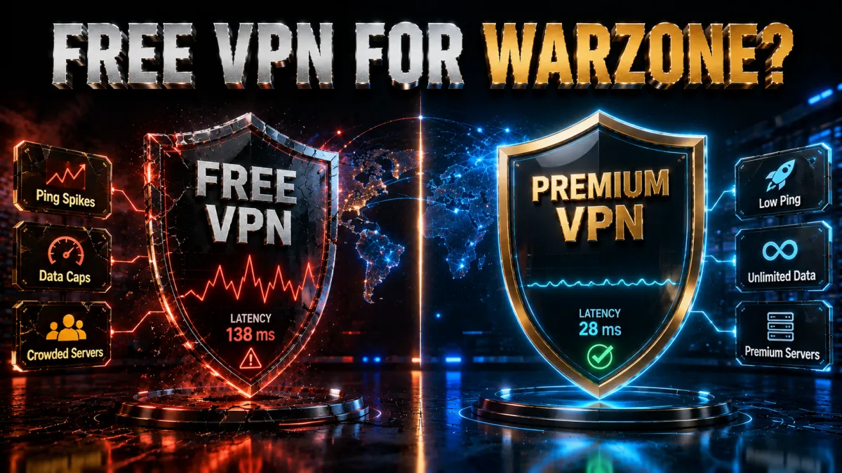 Free VPN for Warzone: not worth the lag
