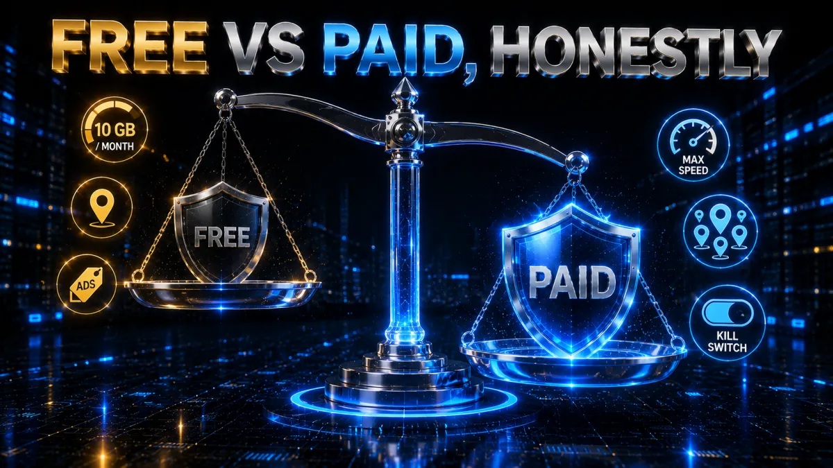 Free vs paid VPN compared honestly