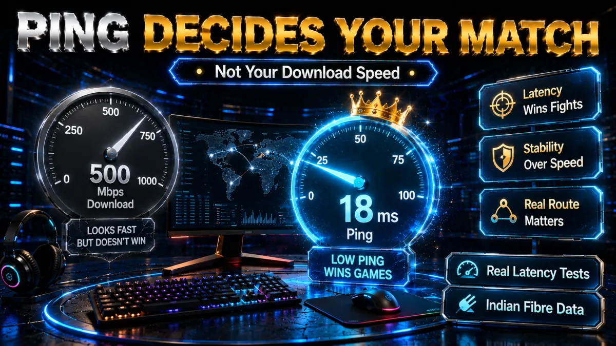 Ping decides your gaming match, not download speed