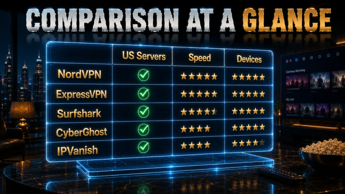 Max VPN comparison at a glance: US servers, speed, devices