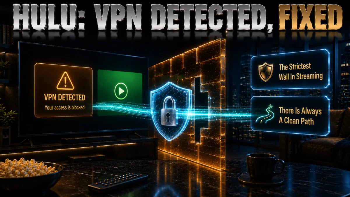 Hulu VPN detected error fixed: the strictest wall in streaming, there is always a clean path