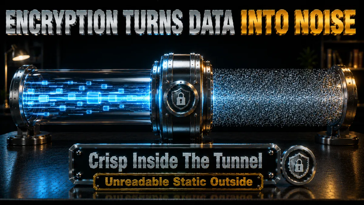 Encryption is the heart: outside the tunnel your data reads as unreadable noise