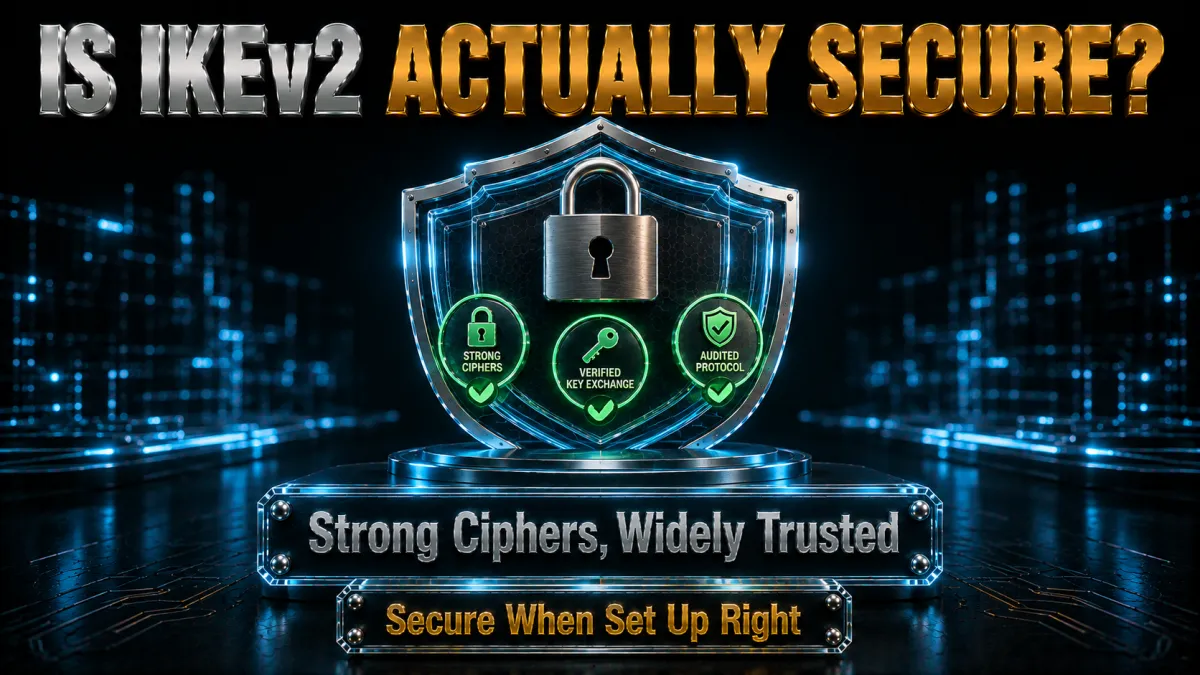 Is IKEv2 secure: strong ciphers, widely trusted, secure when set up right
