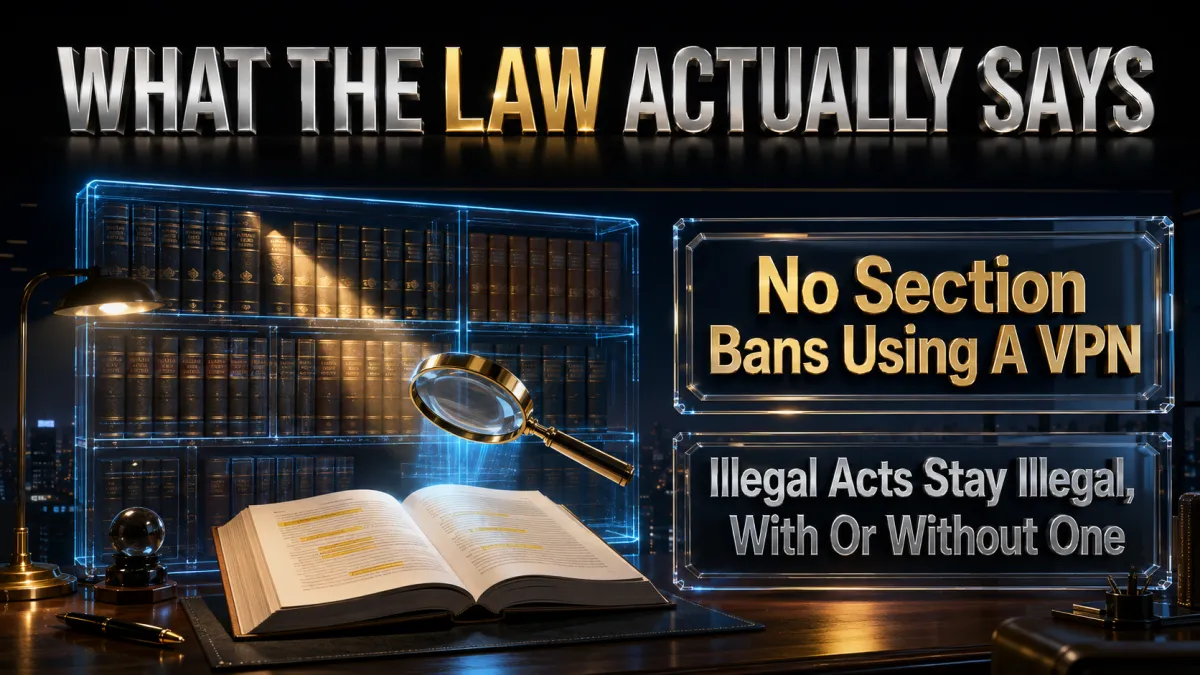What Indian law actually says: no section bans using a VPN