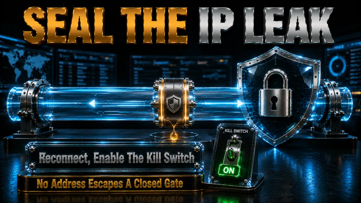 How to fix an IP address leak: reconnect and enable the kill switch