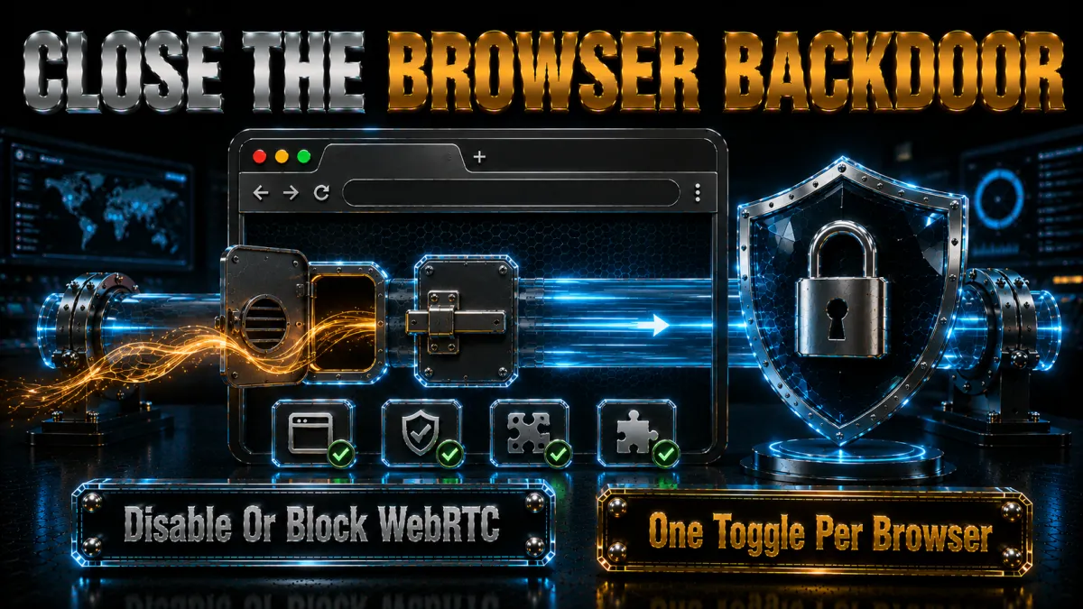 How to fix a WebRTC leak: disable or block WebRTC in every browser