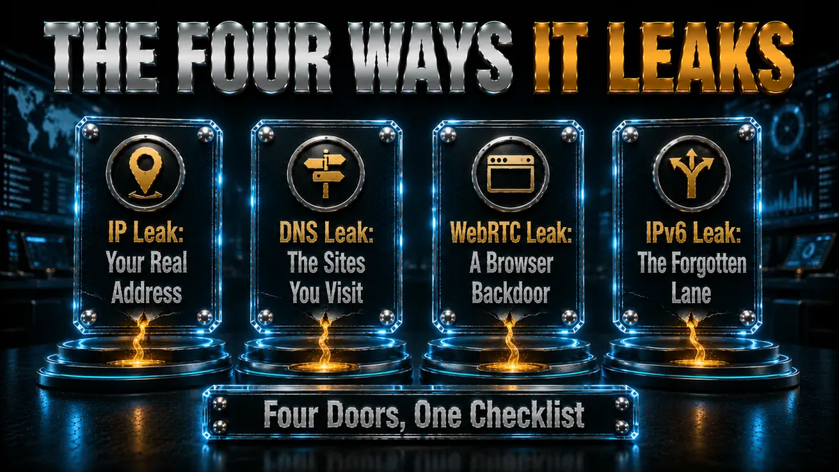 The four types of VPN leak: IP, DNS, WebRTC and IPv6