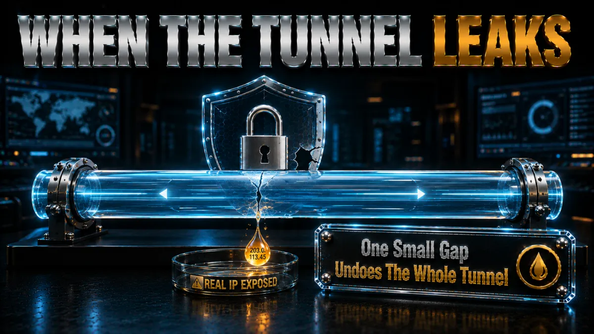 What a VPN IP leak is: one small gap undoes the whole tunnel