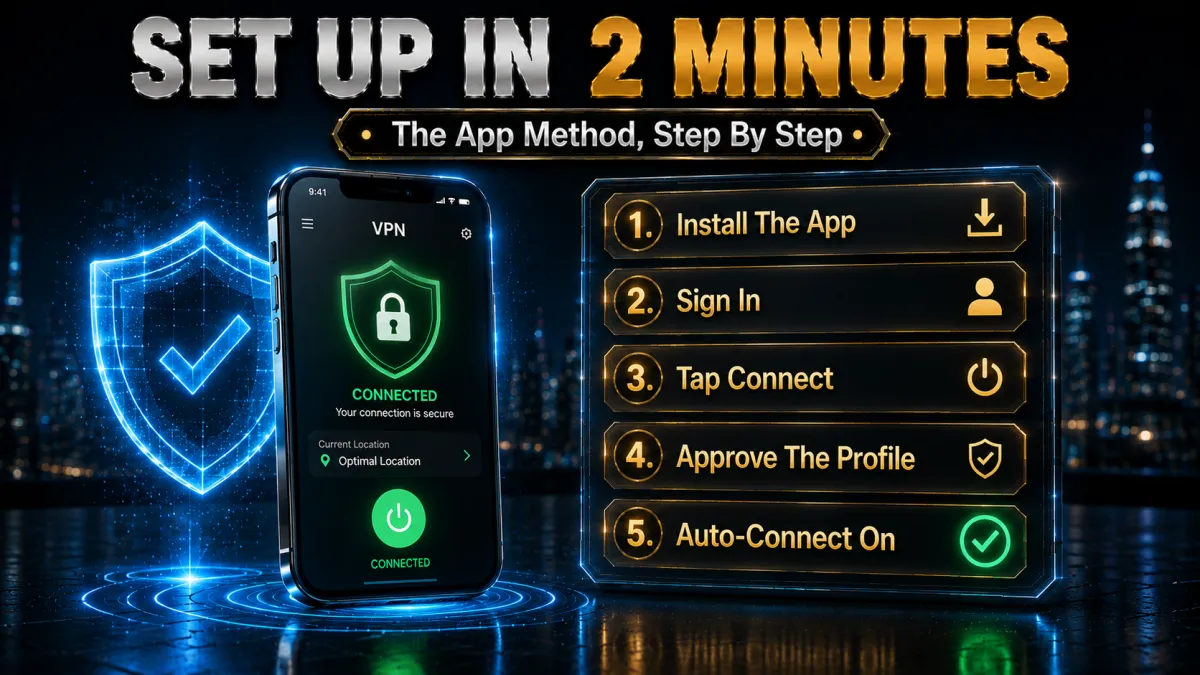 Set up a VPN on iPhone in 2 minutes with the app method