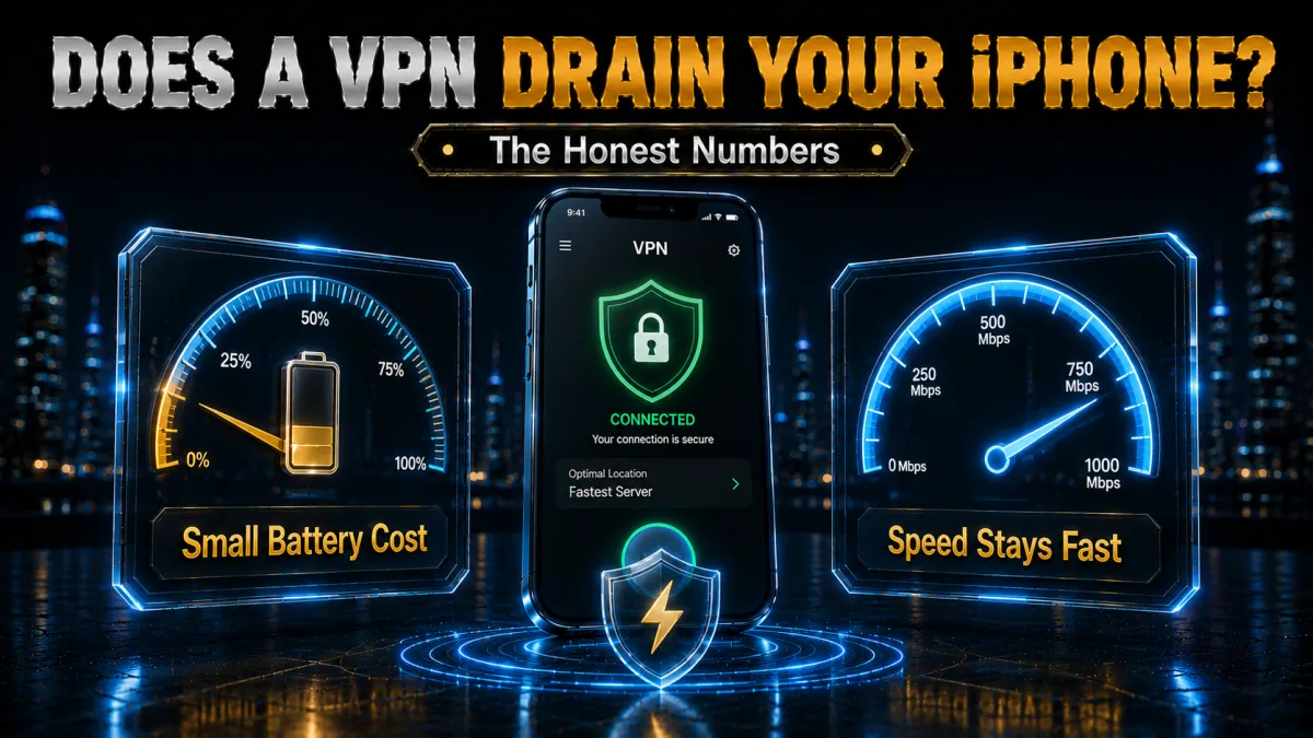 Does a VPN drain your iPhone battery: the honest numbers