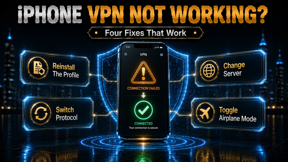 iPhone VPN not working: four fixes that work