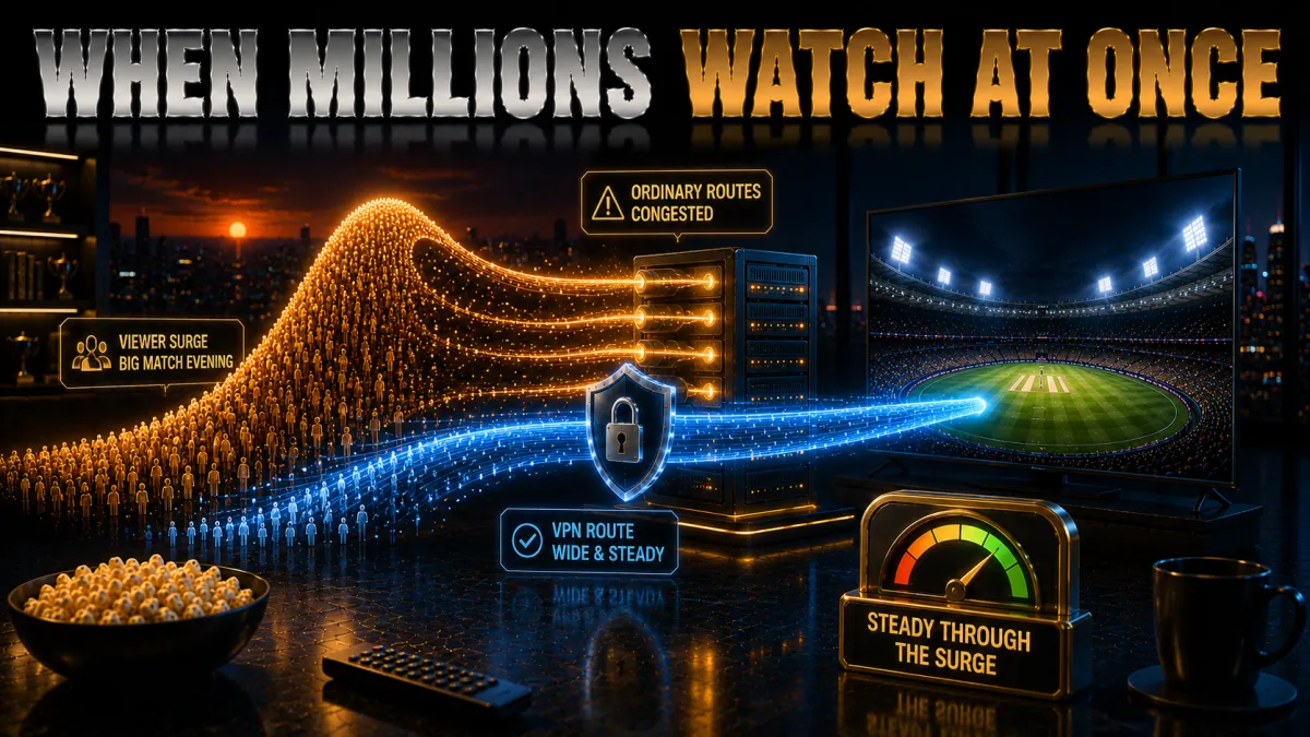 Speed for an IPL evening: steady through the surge when millions watch at once