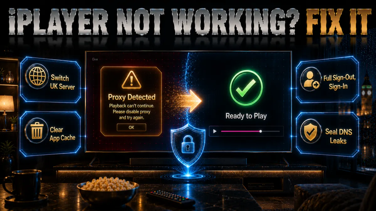 Fixing the iPlayer proxy error: four fixes that work