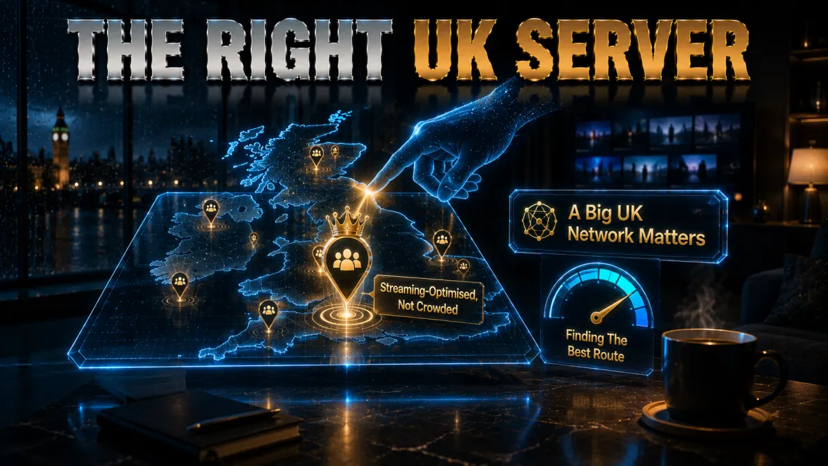 Connecting to a UK server the right way for iPlayer: streaming optimised, not crowded