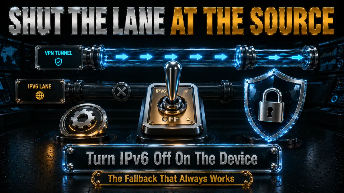 Disabling IPv6 at the OS: the reliable fallback that always works