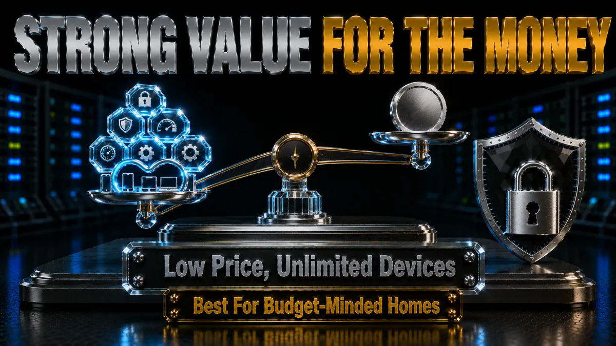 IPVanish pricing and value: low price with unlimited devices, best for budget-minded homes