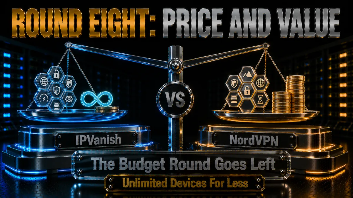Round eight price and value: the budget round goes to IPVanish with unlimited devices for less