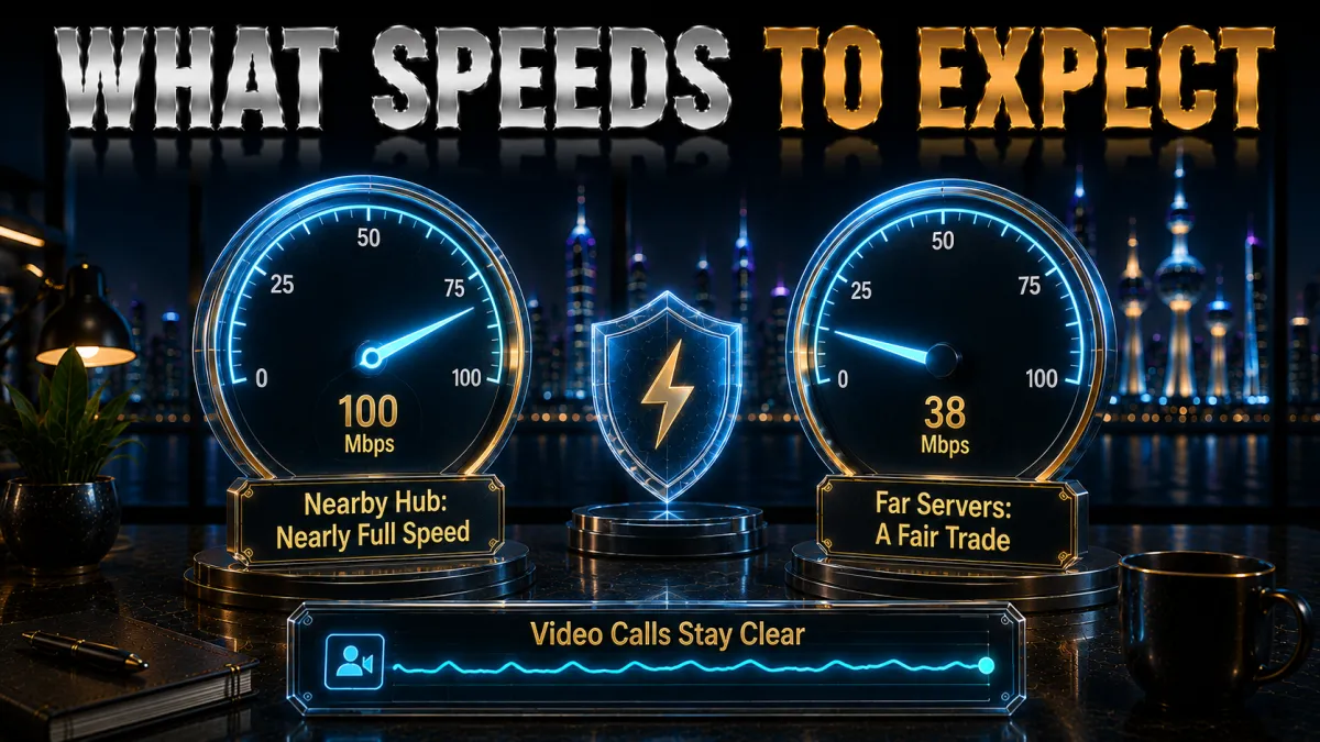 What VPN speeds to expect in Kuwait: nearby hubs nearly full speed