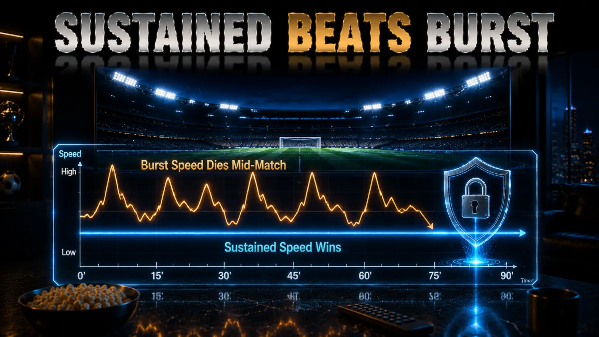 Speed for live sport: sustained beats burst across the full match
