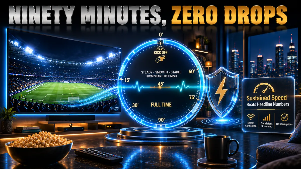 What a live match needs: ninety minutes, zero drops, sustained speed
