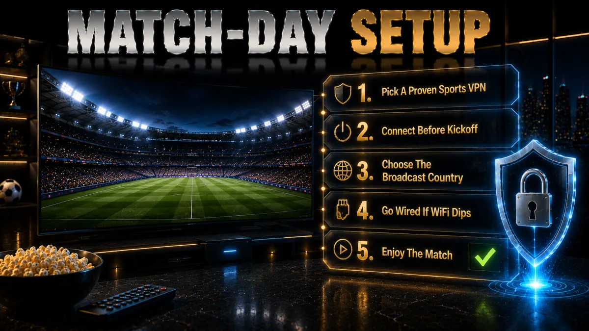 Match day VPN setup step by step: connect before kickoff