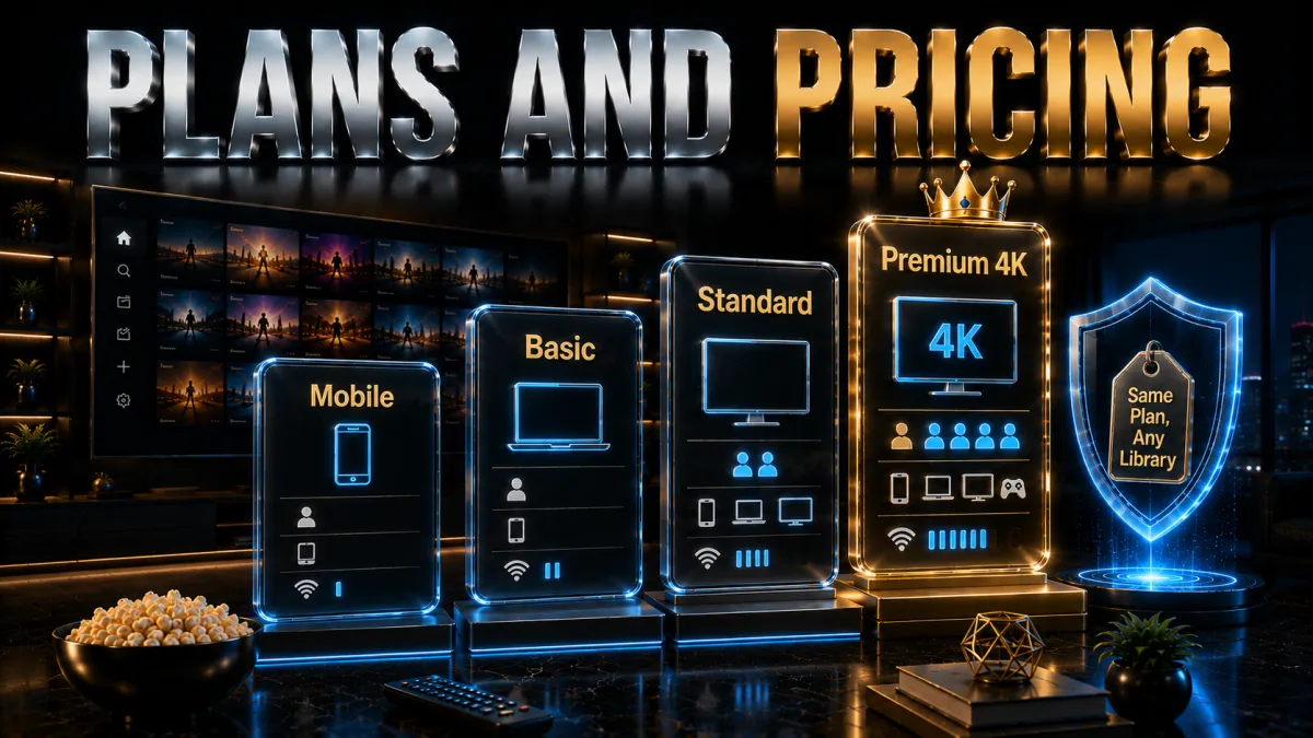 Netflix India plans and pricing tiers: Mobile, Basic, Standard, Premium 4K