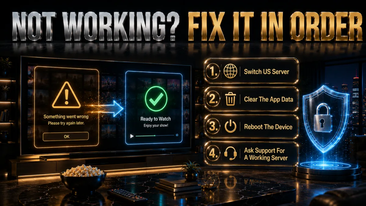Netflix USA not working with your VPN: the proper fix sequence